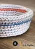 Hæklet brødkurv og kaffebrik i Mayflower Ribbon